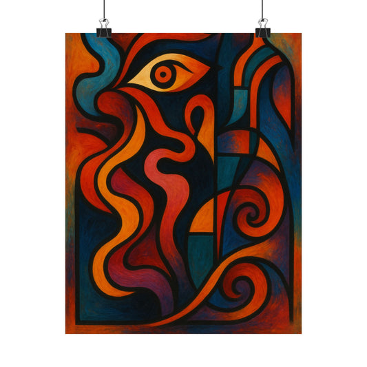 OZAY ART | Abstract Satin Poster | Conclave 2025" – Striking Wall Art for Modern Interiors | Colorful & Inspiring