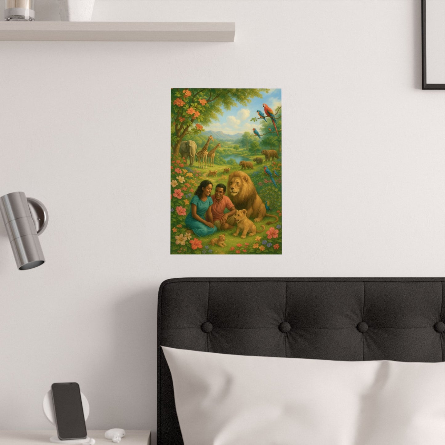 OZAY ART I Paradise Peace - Beautiful JW Inspired Wall Art | Serene Jehovah’s Witness Paradise Poster | Faith-Based Home Decor | Perfect Gift for JW Families & Friends"