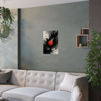 Monochrome Explosion Poster 🖤🔥 | Bold Abstract Black & White Wall Art with Striking Color Pop | High-Resolution Modern Expressionist Print