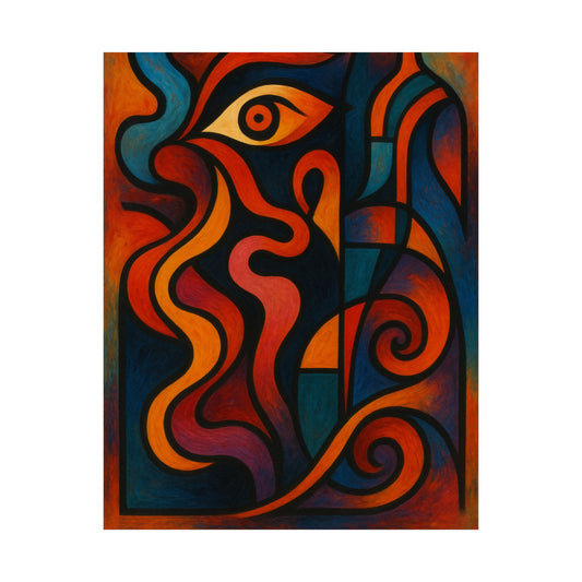 OZAY ART | Abstract Satin Poster | Conclave 2025" – Striking Wall Art for Modern Interiors | Colorful & Inspiring