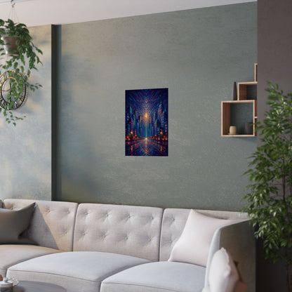 "City of Light" ✨ Futuristic Urban Wall Art Poster | Vibrant Skyline & Illuminated Path 🏙️ | Inspiring Modern Cityscape for Home & Office 🖼️ | Motivational Decor"