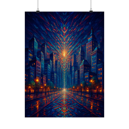 "City of Light" ✨ Futuristic Urban Wall Art Poster | Vibrant Skyline & Illuminated Path 🏙️ | Inspiring Modern Cityscape for Home & Office 🖼️ | Motivational Decor"